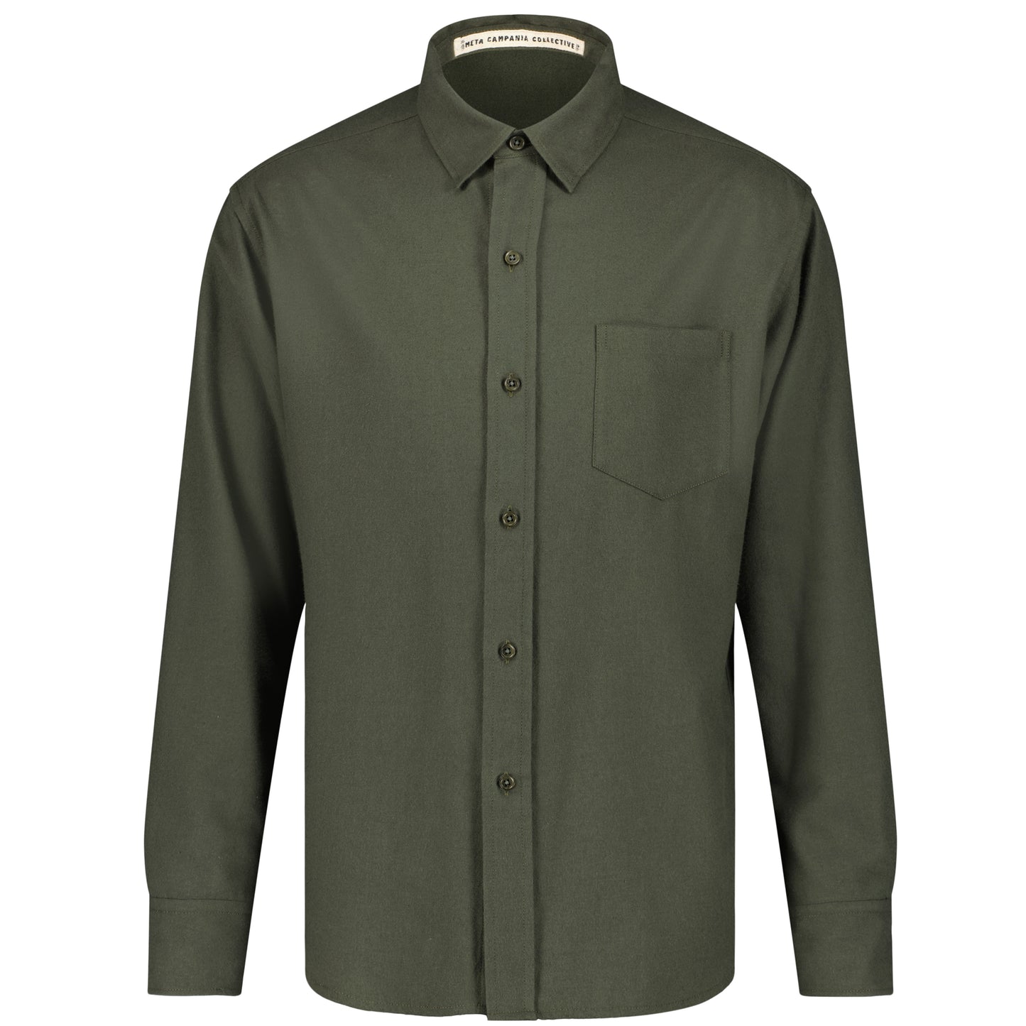 Pablo Unlined Cotton Cashmere Shirt Military Green