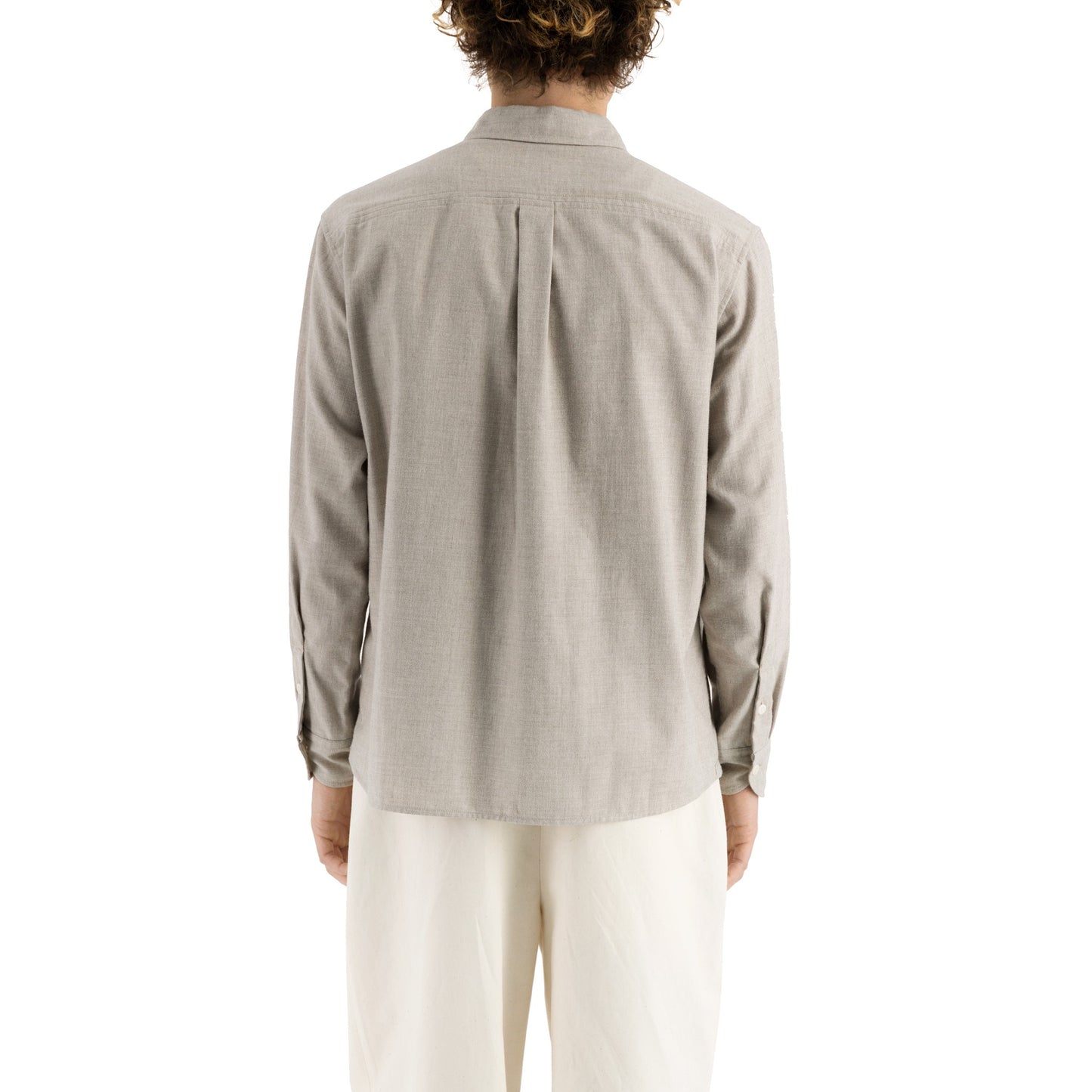 Pablo Unlined Cotton Cashmere Shirt Taupe Grey