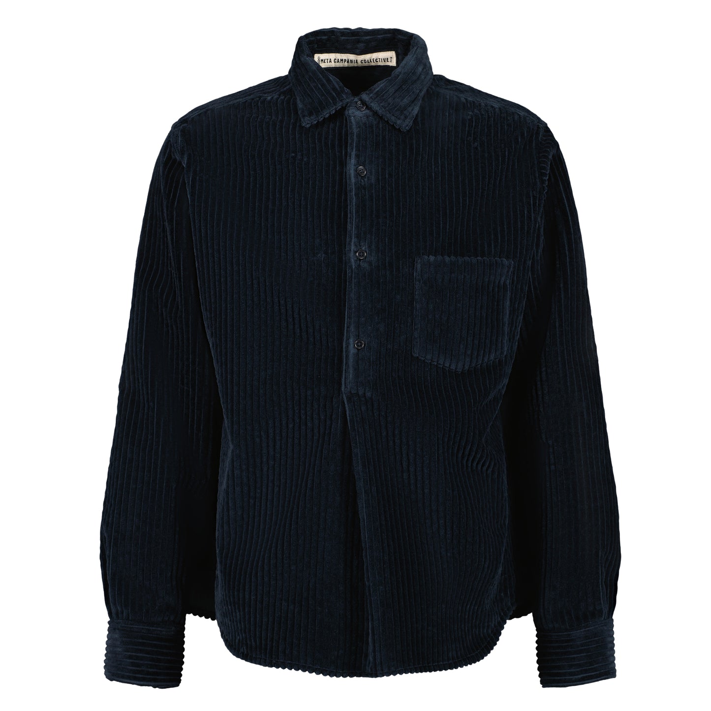 Lee Unlined Exaggerated Cotton Corduroy Frock Shirt Midnight Blue