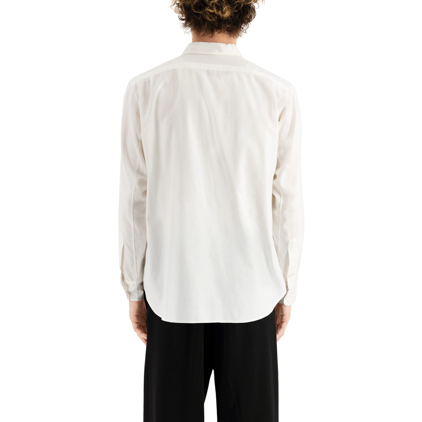 Lee Unlined Tuxedo Cotton Cashmere Shirt White